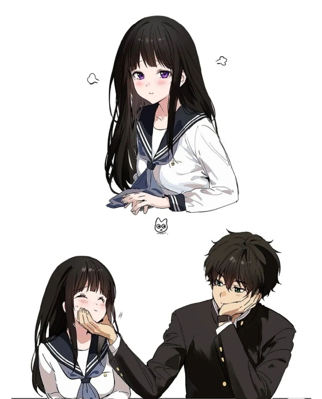 永远折服于折木奉太郎的颜值和千反田爱瑠的可爱