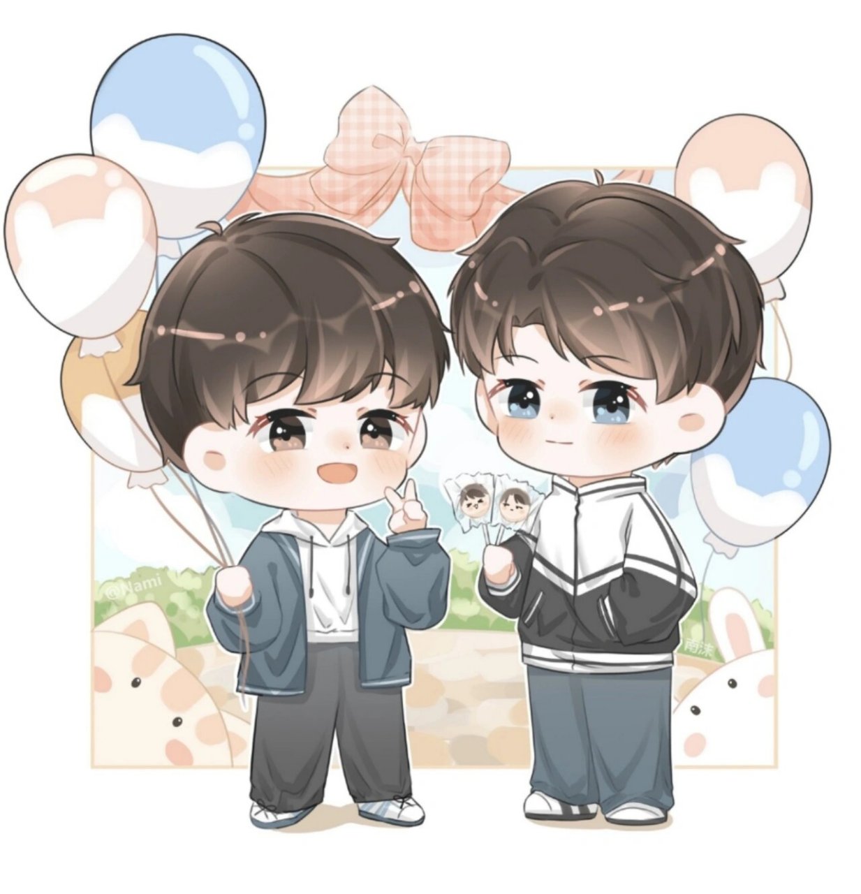 某某:q版江添和盛望,太可爱了吧07 图源来自vb画师:   三水末