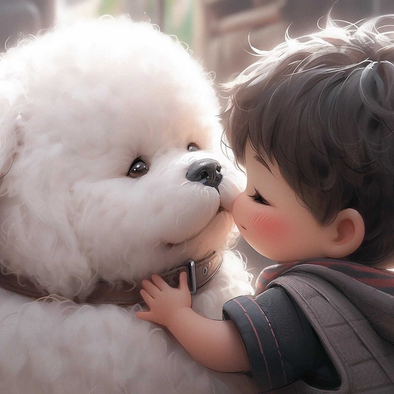 萌宠# #狗狗# #插画# #治愈系漫画# #卡通# #卡通头像# #卡通壁纸