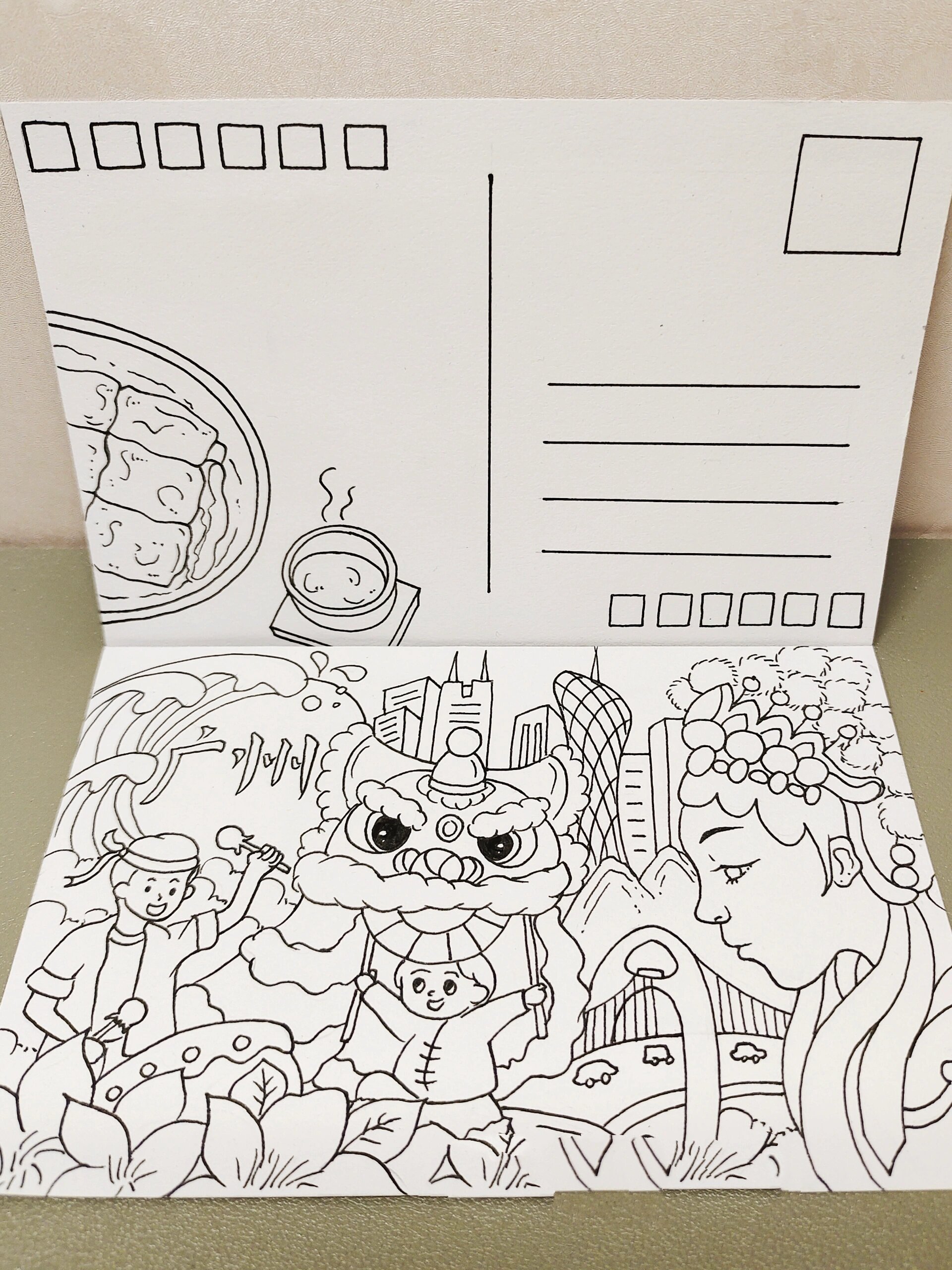 南风有信明信片明信片手绘 广州版 定制