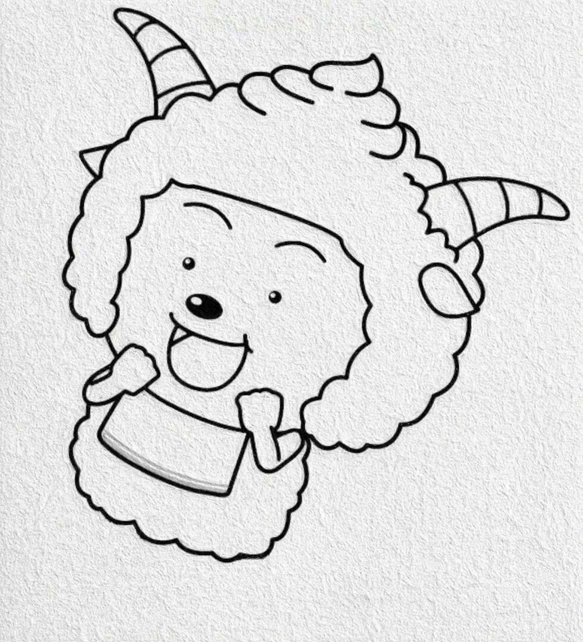 简笔画|是懒羊羊(附步骤) 做个快乐的憨憨 只愿眼里有光,心中有爱