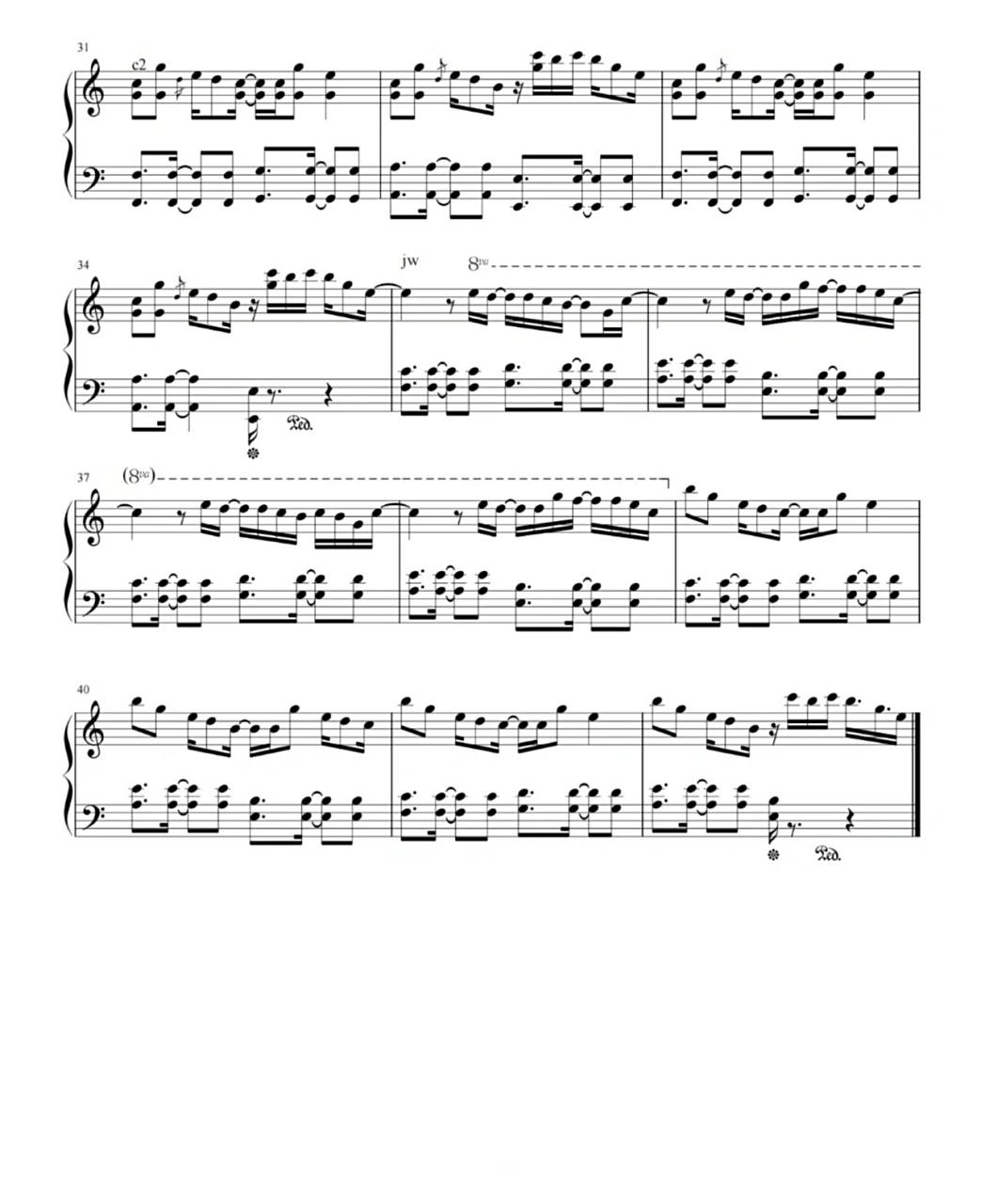 谱子来啦《溯》钢琴谱分享,超级空灵哦!