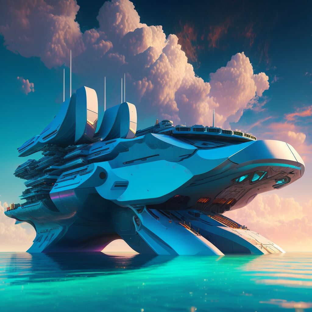 0490【探索未来世界的科幻战舰