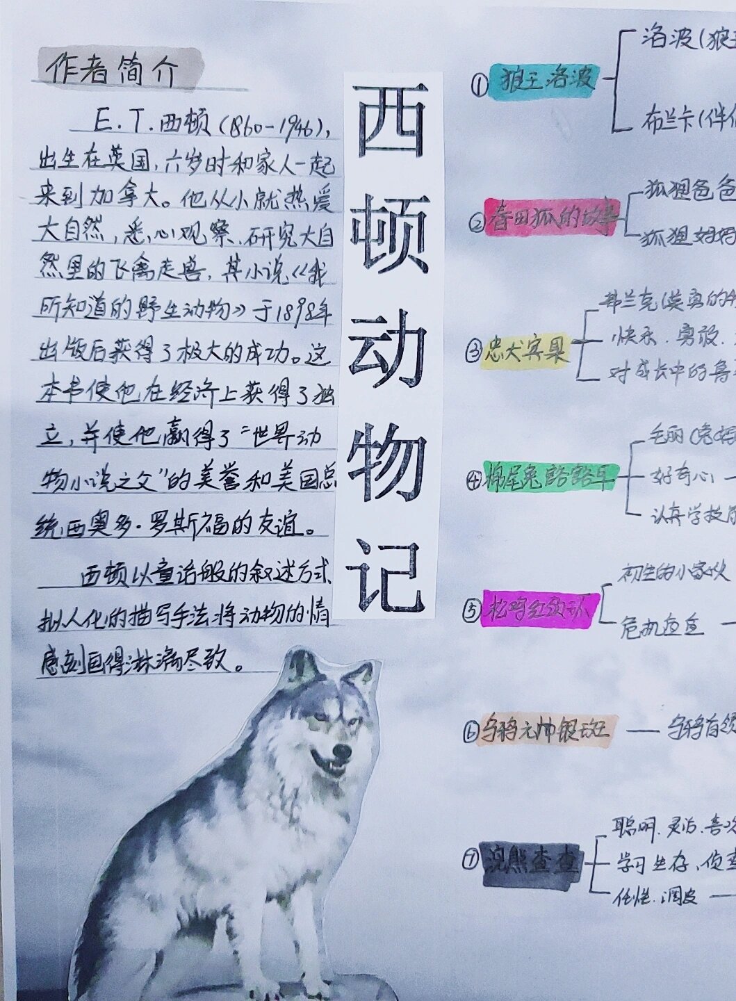 《西顿动物记》#思维导图@ig课堂的动态