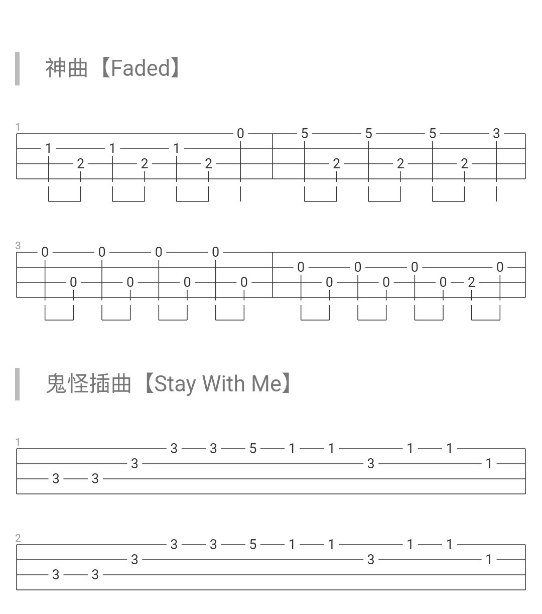 尤克里里简谱 鬼怪图片