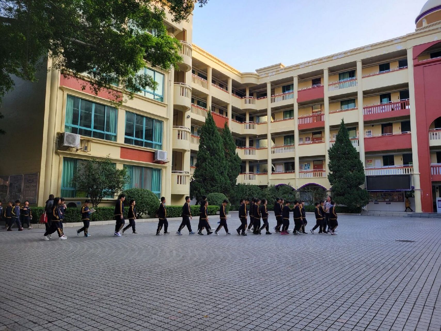 广州市华美英语实验学校 上班路上的美景不如园内蹦蹦跳跳的小宝宝