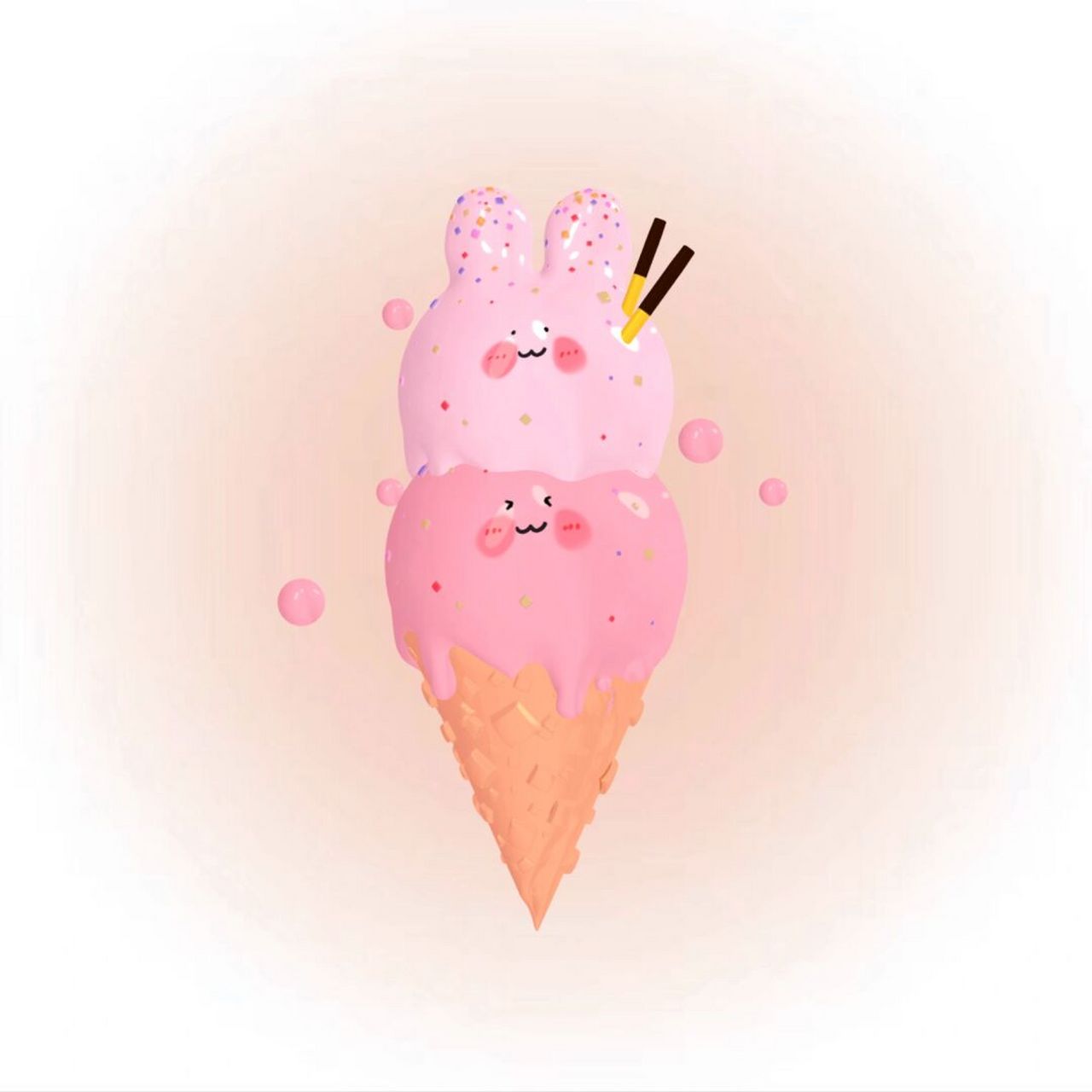 nomad|双球冰淇淋92 nomad建模练习 夏天来了来个双球冰淇淋90