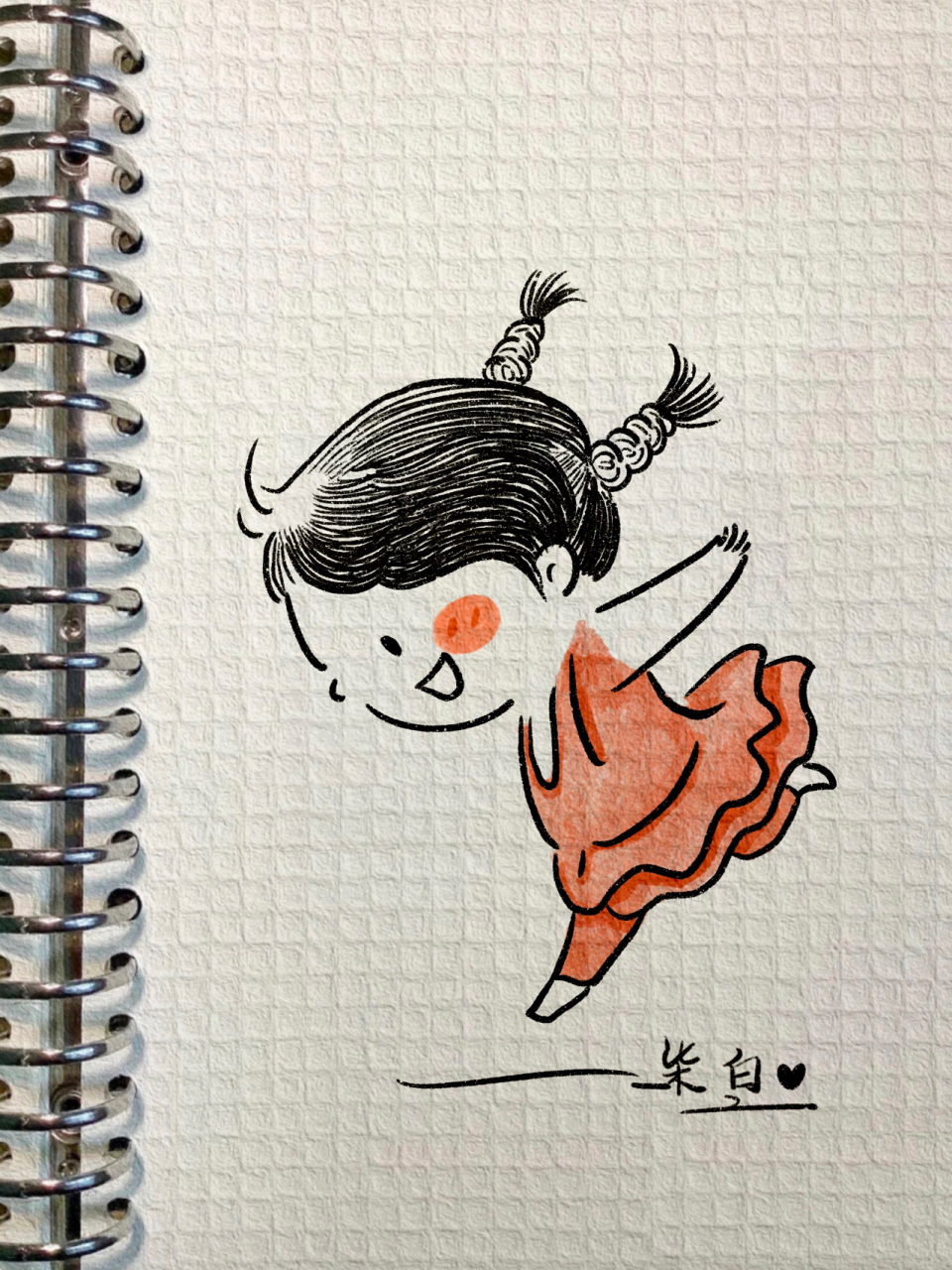 简笔画素材分享91超可爱跳芭蕾舞女孩97 94今天