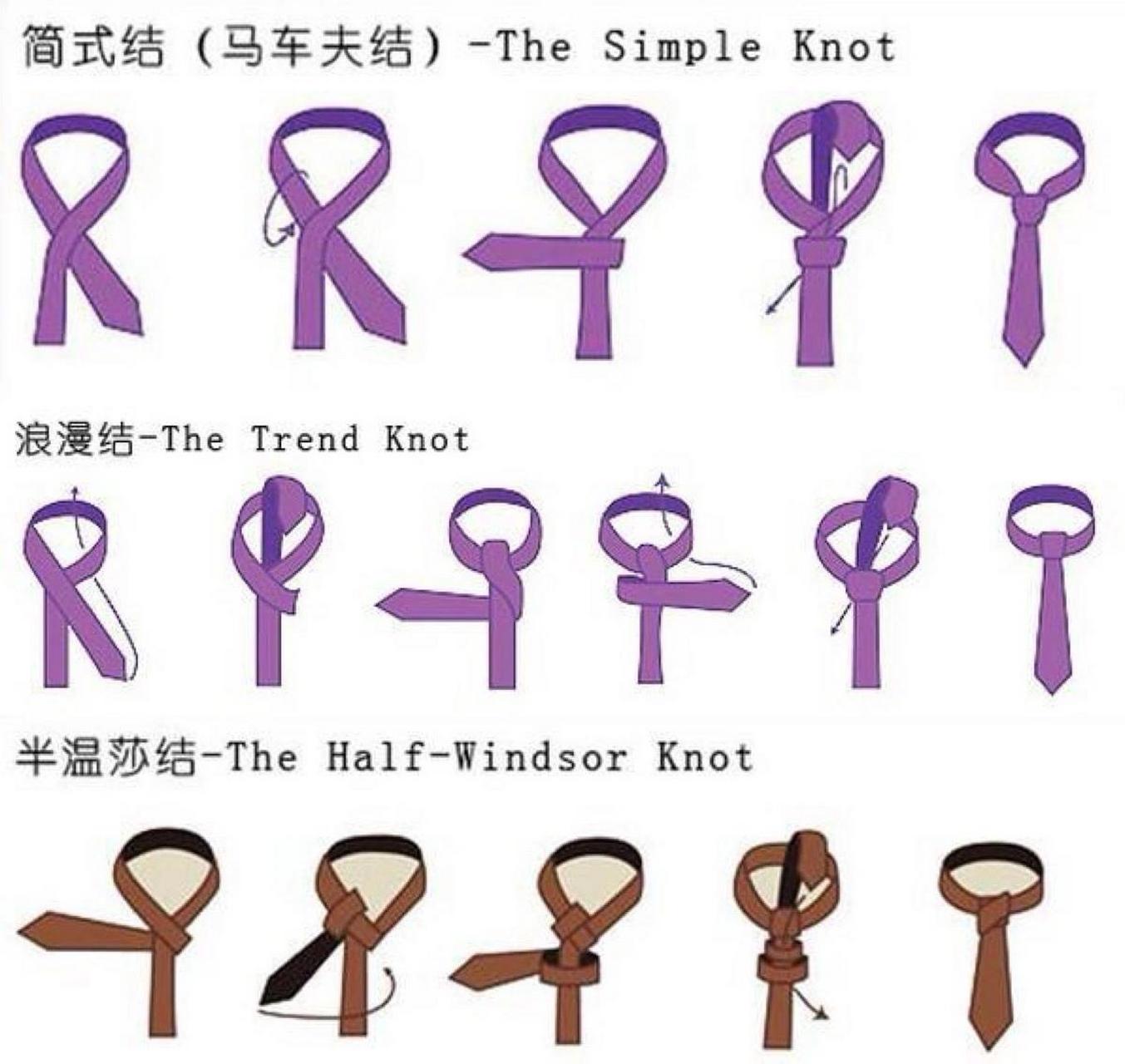 图解97 一条小小的领带98却有无数的打法,各种不同的领带结虽然看