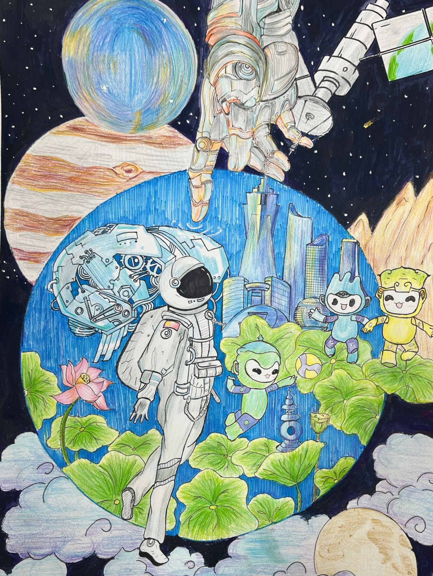 亚运主题科技画