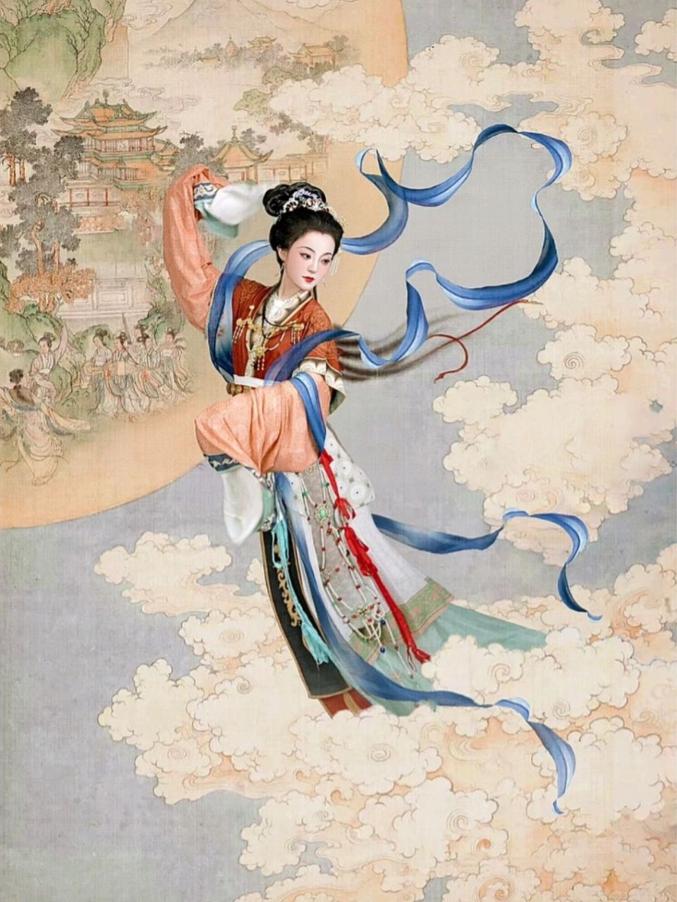 再现嫦娥奔月仕女 中秋节到了,祝大家节日快乐,团圆安康7815 今年