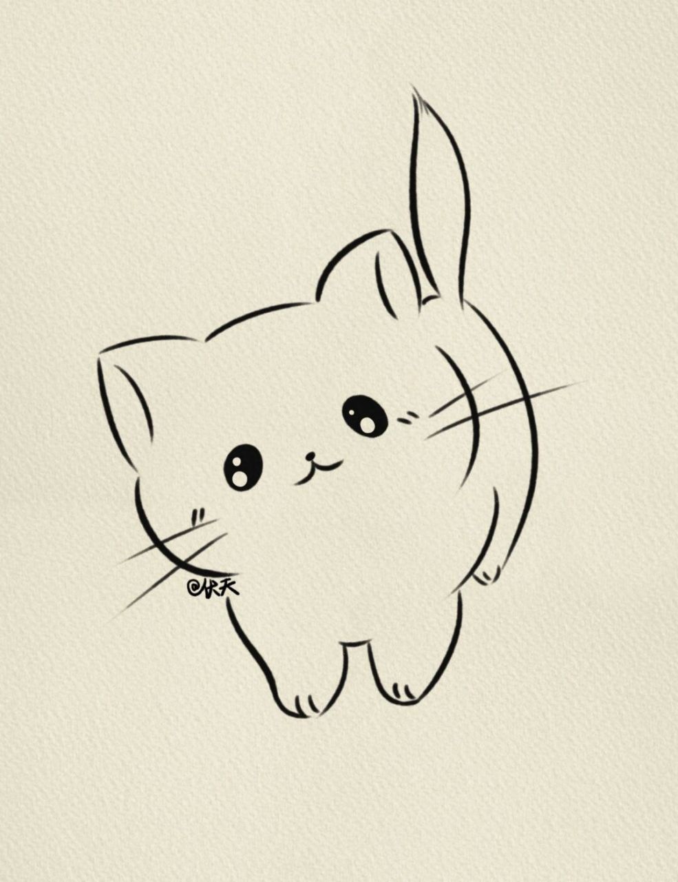 可爱的简笔画猫咪图片