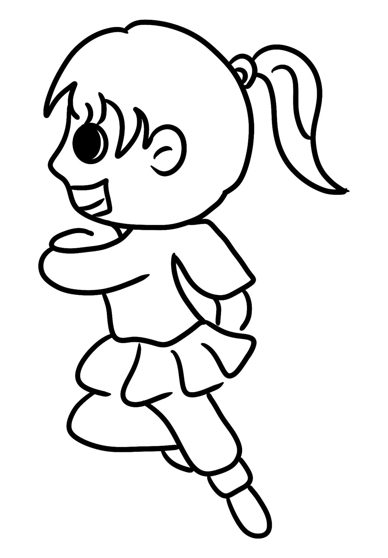 简笔画教程|49/100 跑步的小朋友