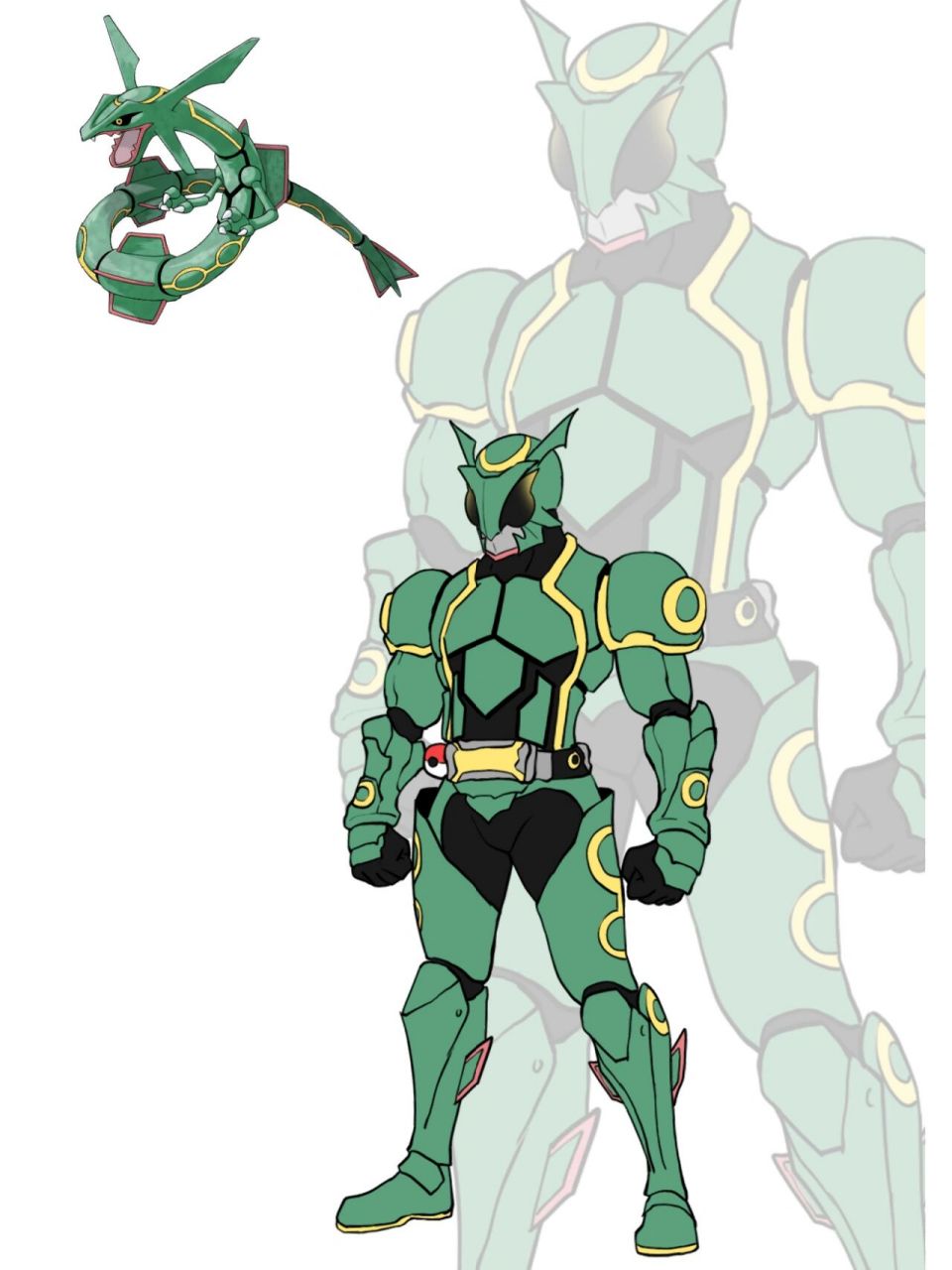 绘画日记|假面骑士x宝可梦 假面骑士裂空座!登场!