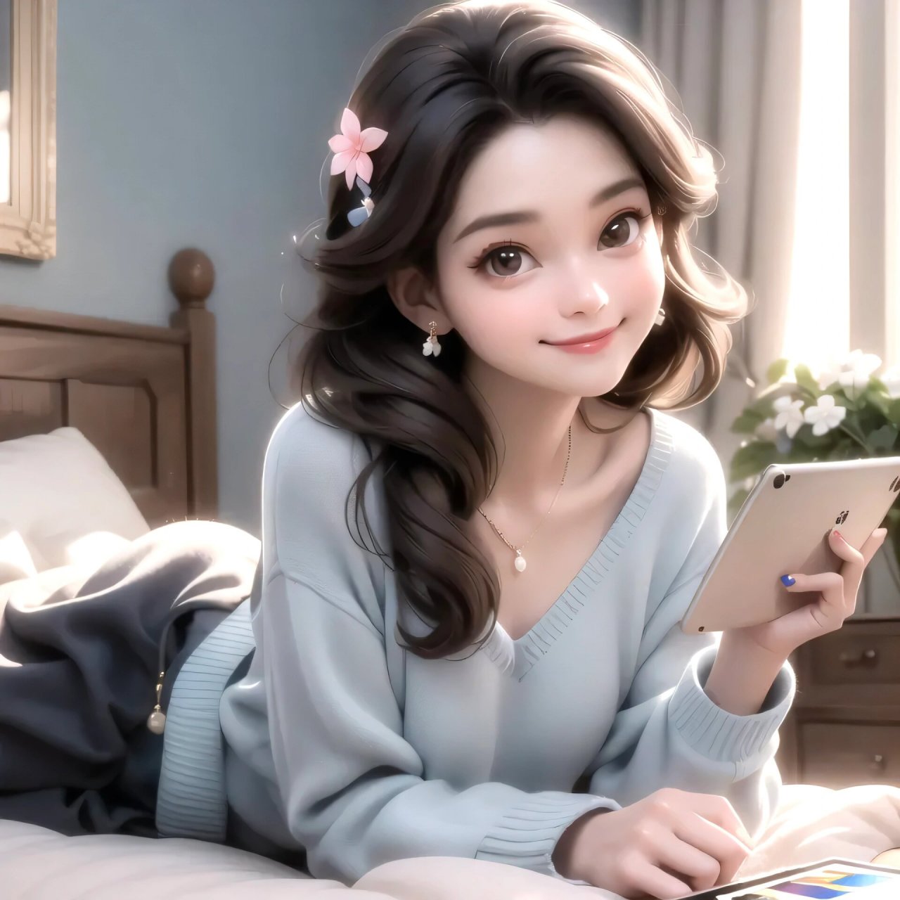 女生头像95看看这是不是像正在追剧的你96 979797原创图片