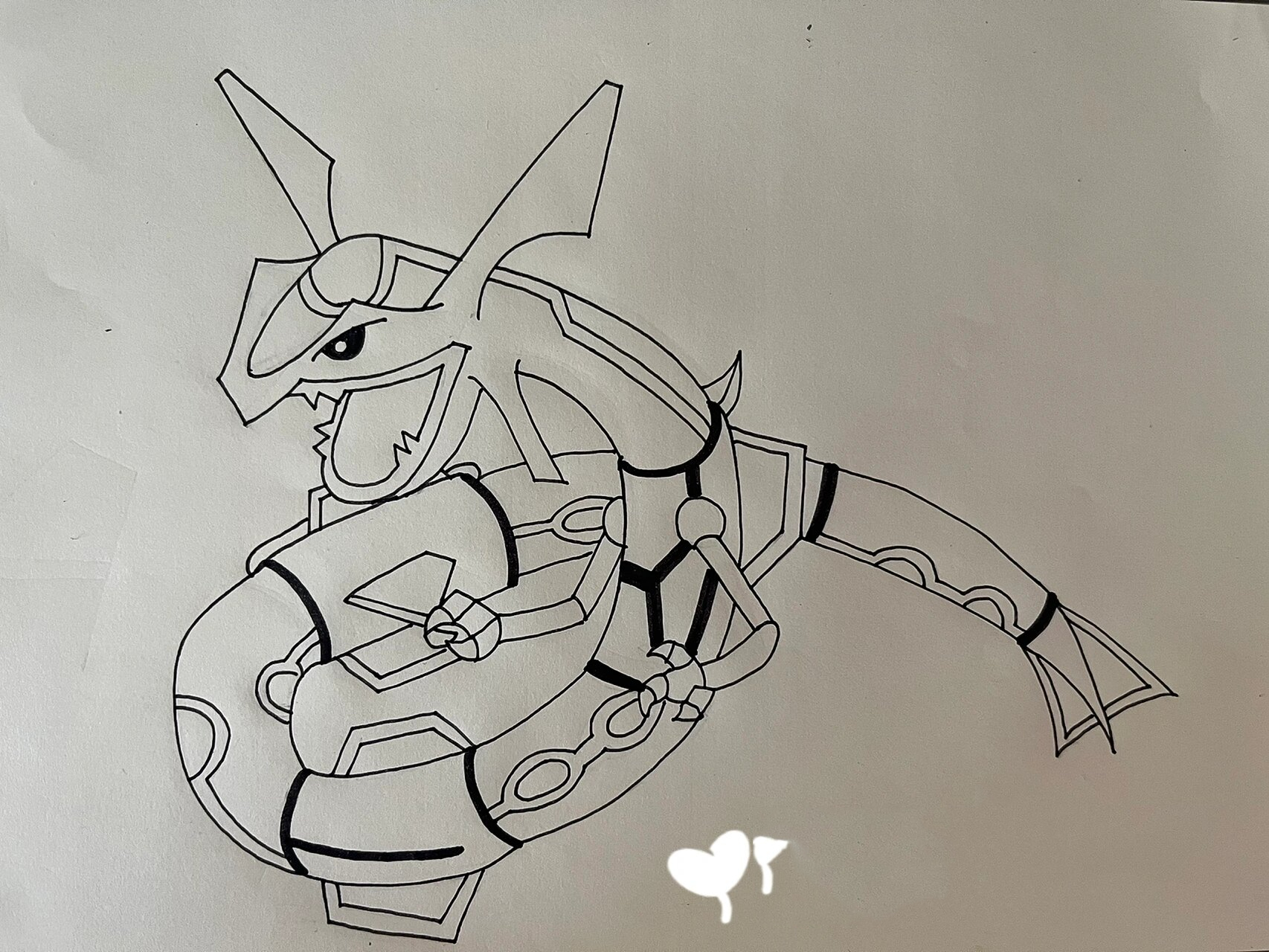 精灵宝可梦烈空坐 #精灵宝可梦# #创意美术# #创意儿童画