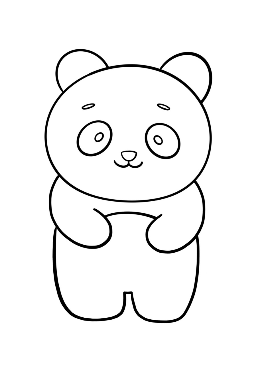 中国熊猫简笔画简易图片