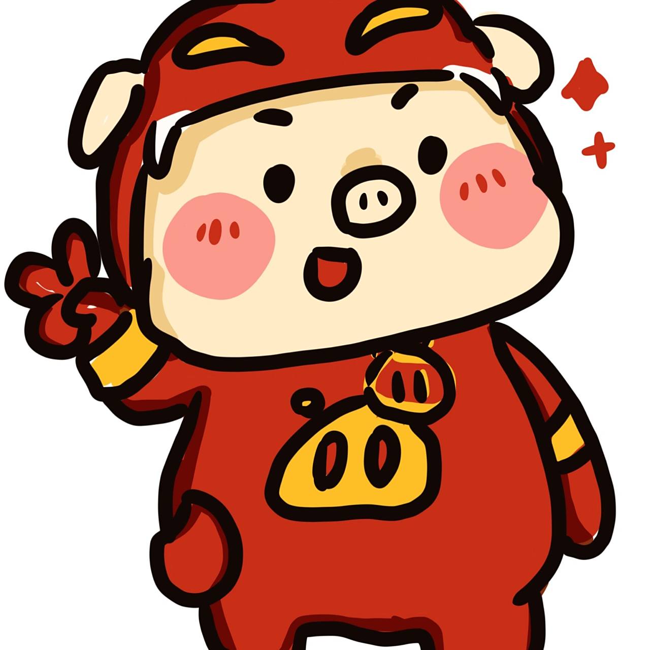 随笔乱涂 随便画画 猪猪侠 石榴拟人