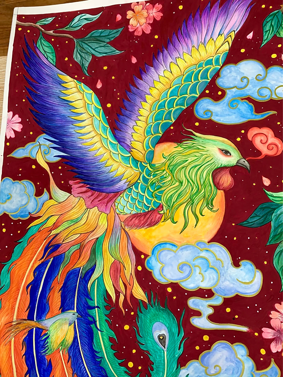 水粉画 凤凰 临摹大神作品94