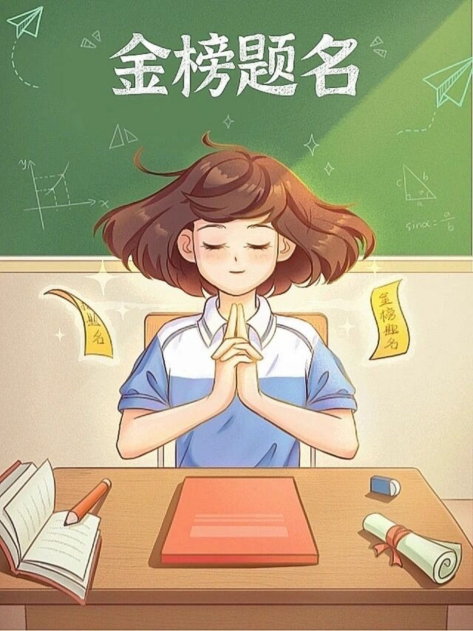 原创插画 l 祝大家考的全会蒙的全对!加油 高考加油   ##62nv