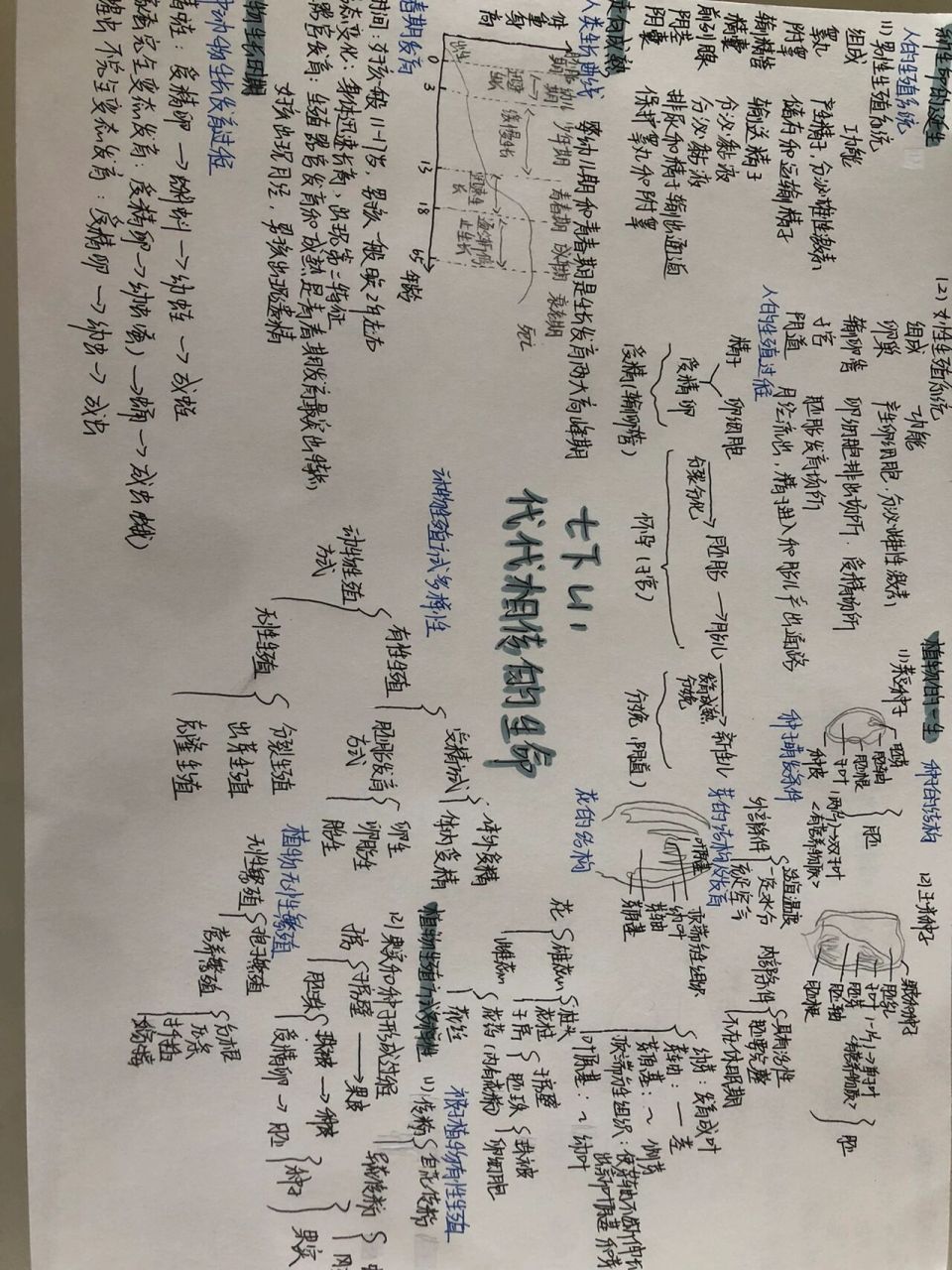 浙教版七下科学第一章思维导图