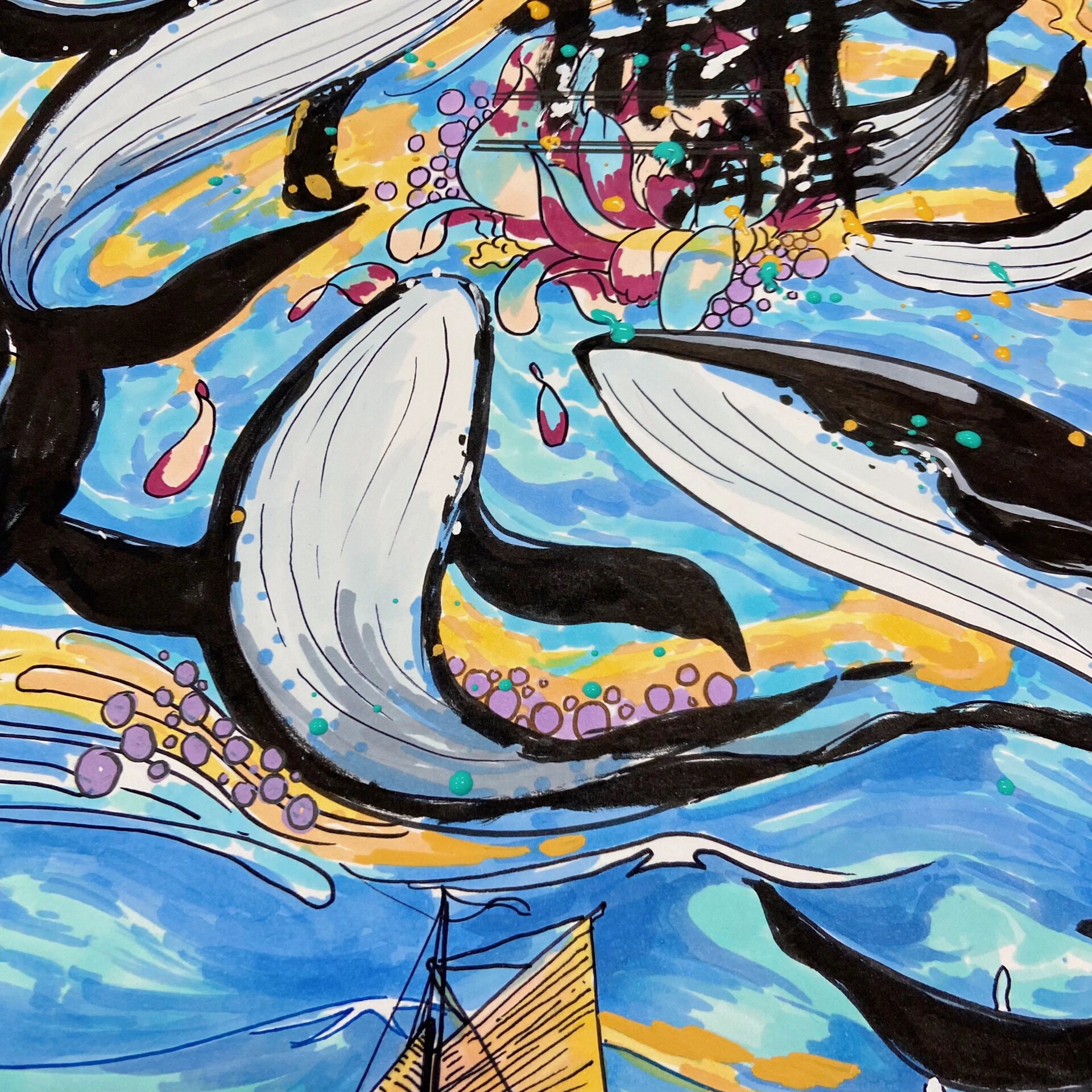 99每日手绘分享|"保护海洋"公益海报招贴