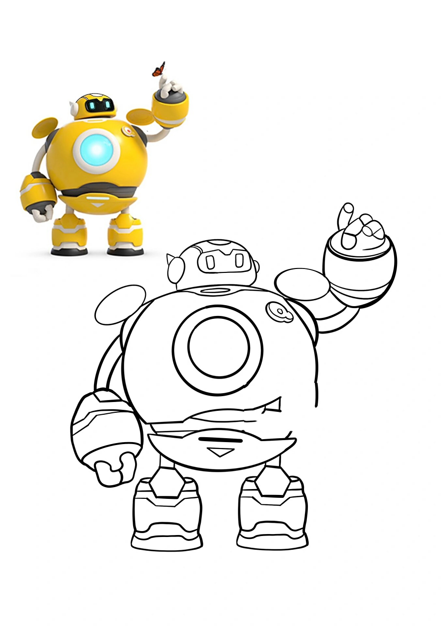 奇趣特工队角色手绘线稿|可填色|可打印 奇趣特工队手绘线稿