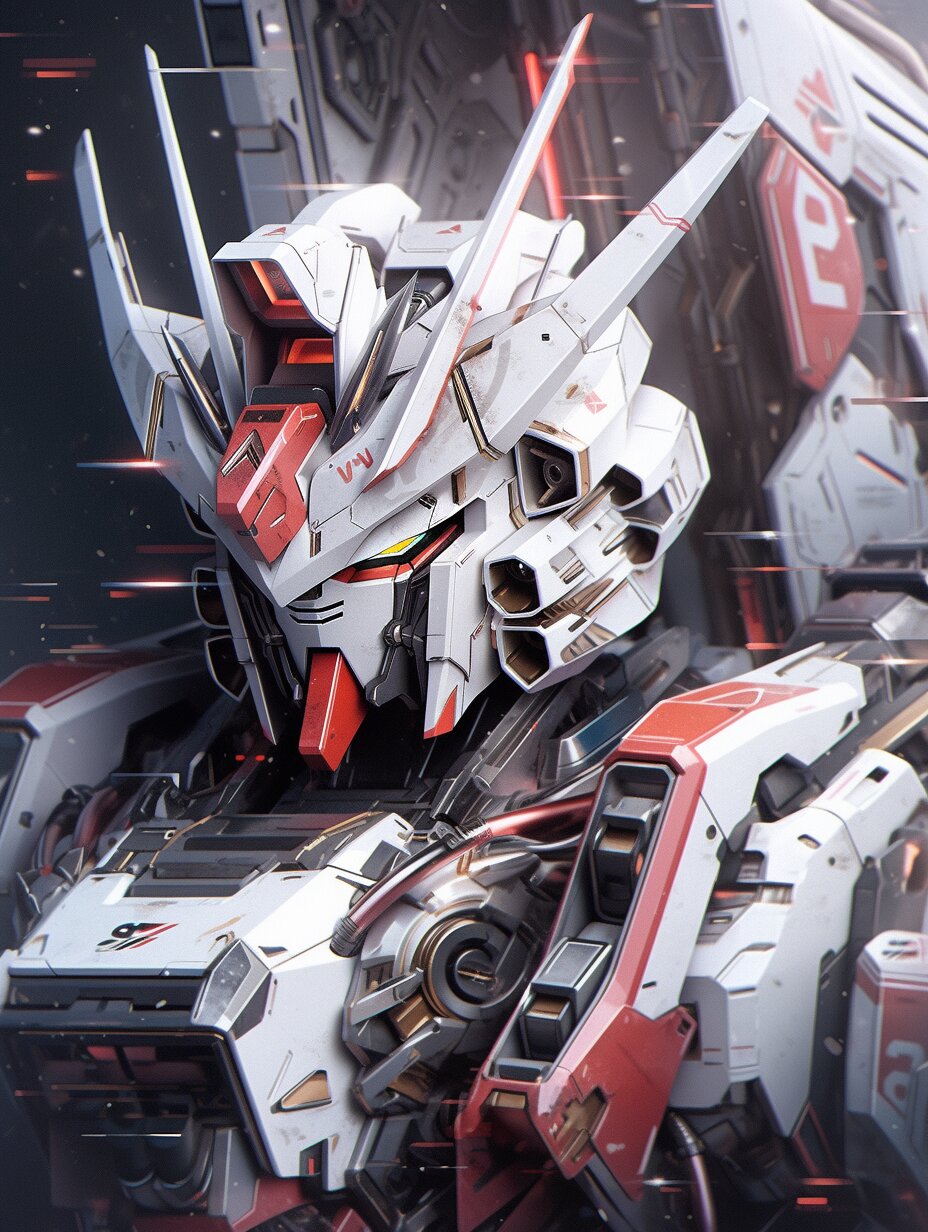 壁纸—帅气的高达 midjourney 新手练习的第1天 太喜欢这些机械感满满