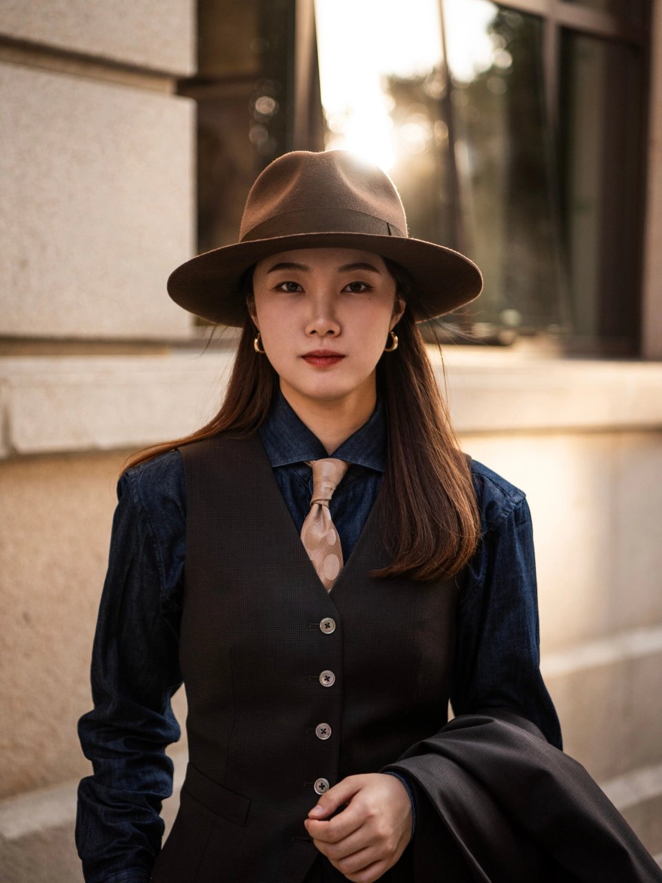 女生打领带也可以这么飒!