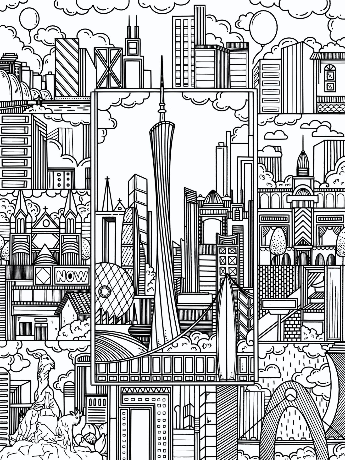 手绘插画-印象广州/城市印象 如果你有喜欢的城市,欢迎给我留言哦!