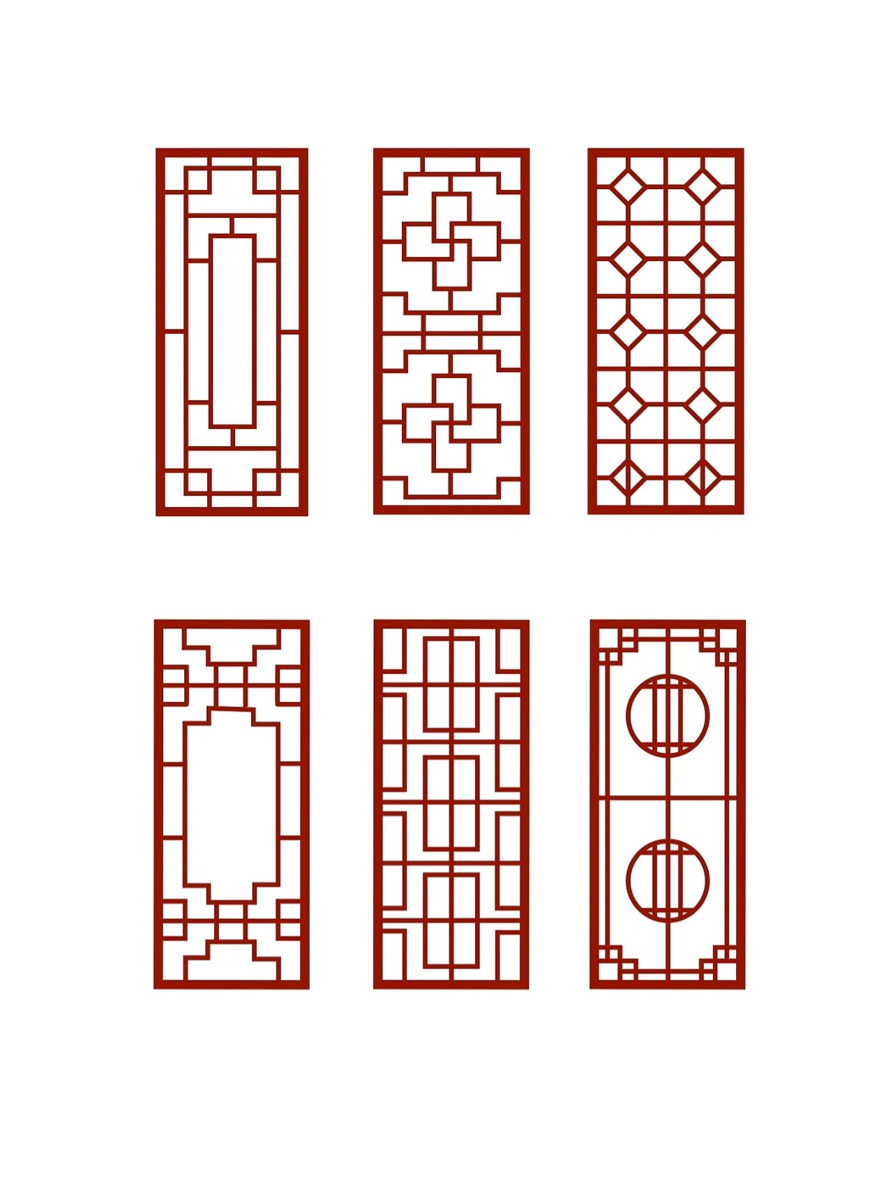 中国风97古风窗户插画免抠素材