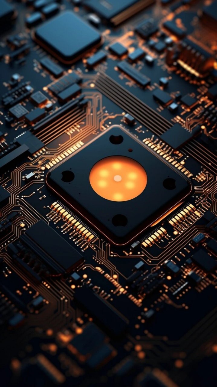 有趣的可视化高清电路板手机壁纸4k立体特效 高清手机壁纸电路板系列