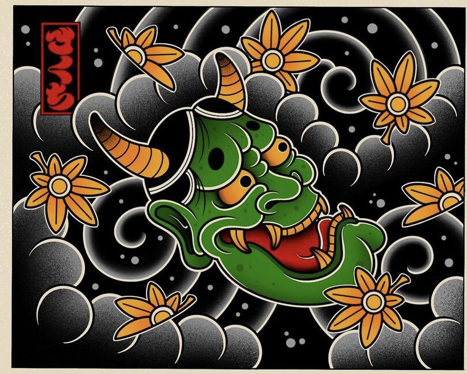 传统包小臂纹身手稿 哈尔滨纹身店 可以根据自己要求 包小臂 小腿 大