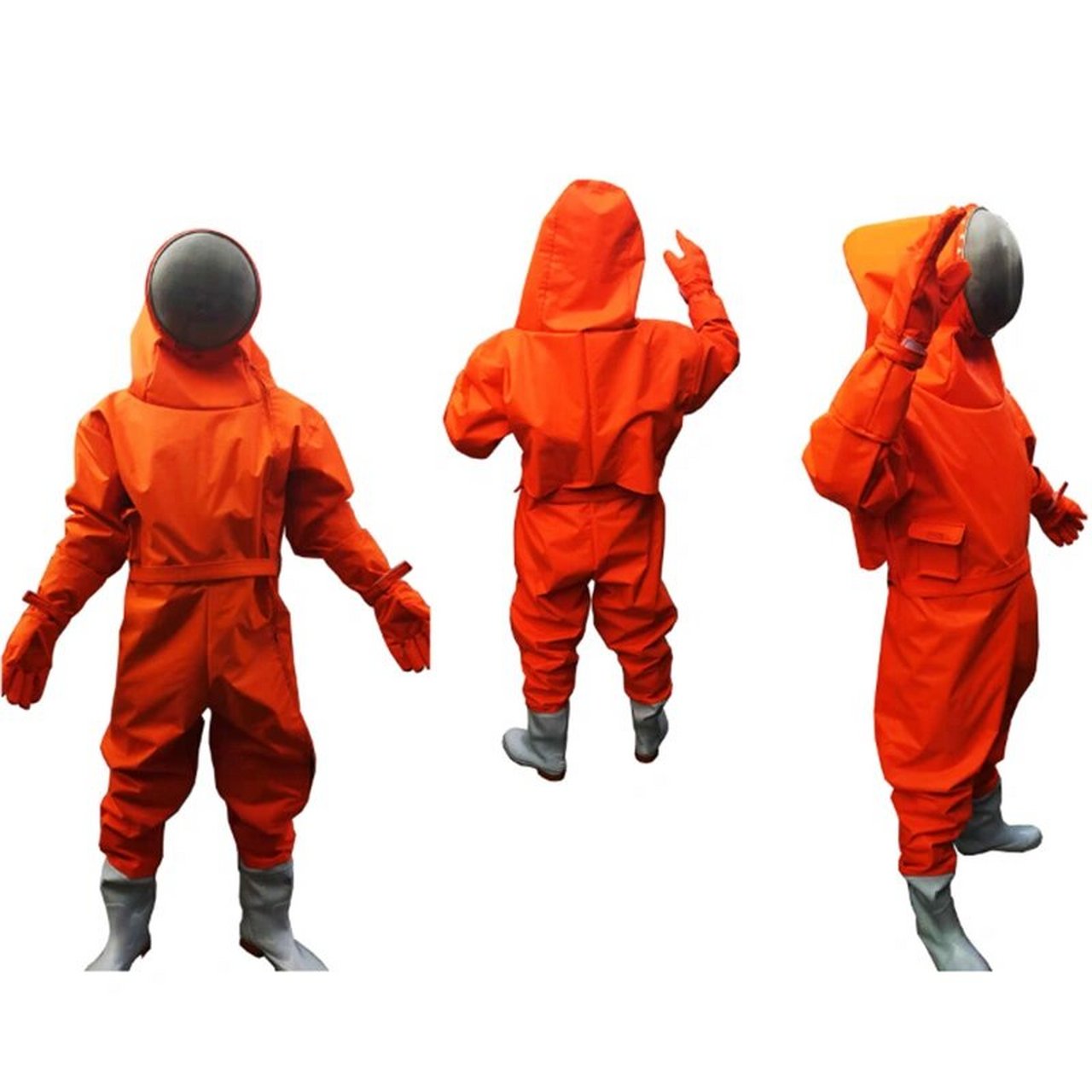 消防员防蜂服 消防员防蜂服:整体服装采用双层高强力耐刺穿面料制成