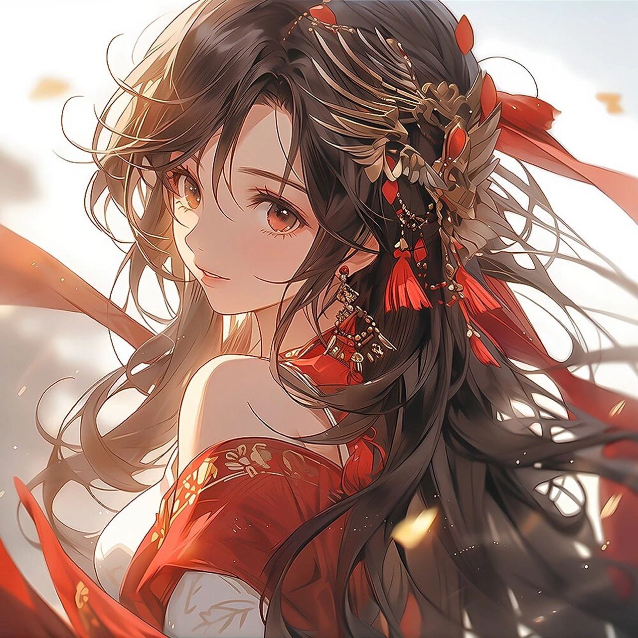 中式古装·国风少女·气质优雅女生头像 相似星辰的眼眸—— 隐藏了