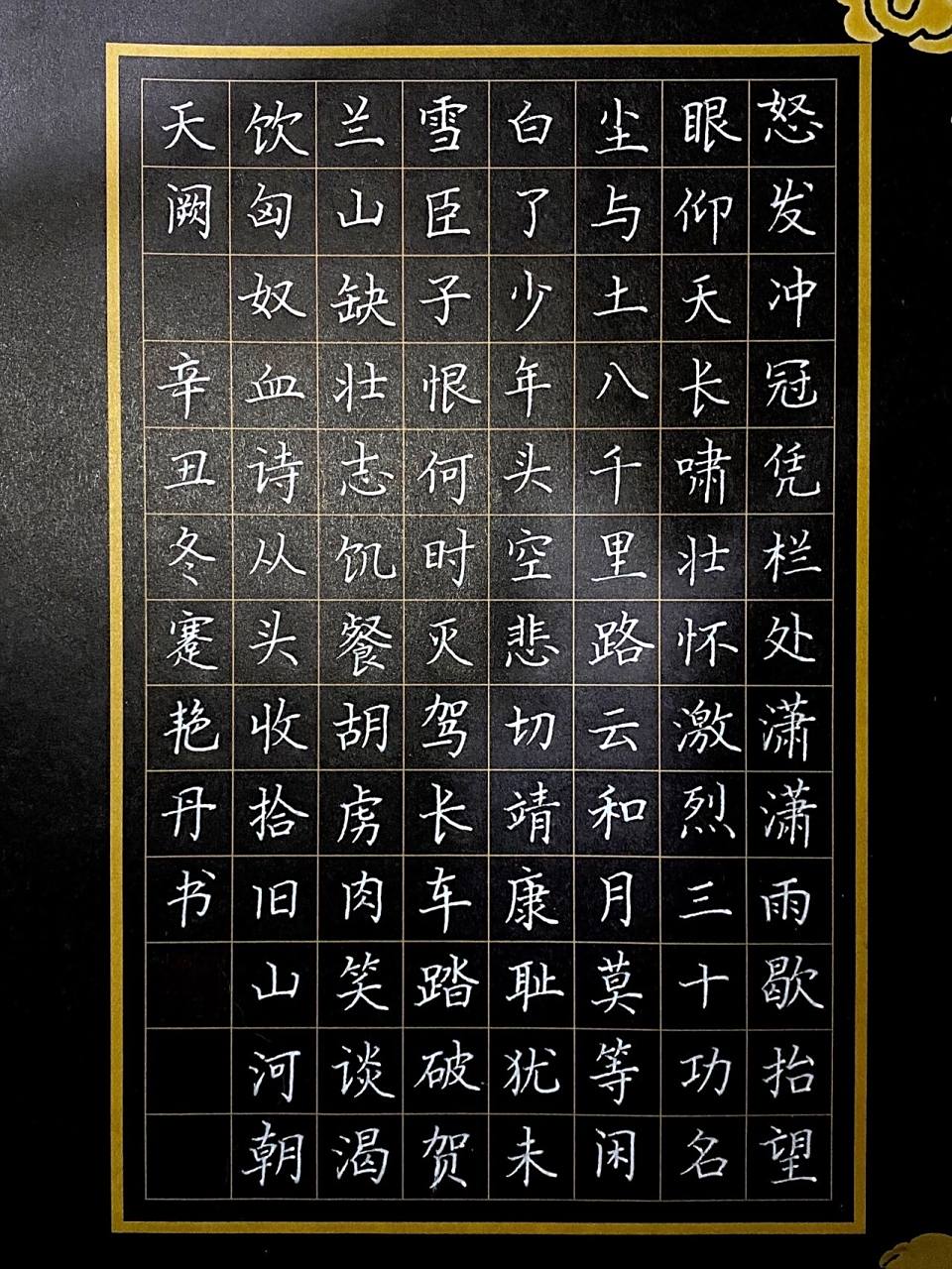 硬笔书法作品《满江红》