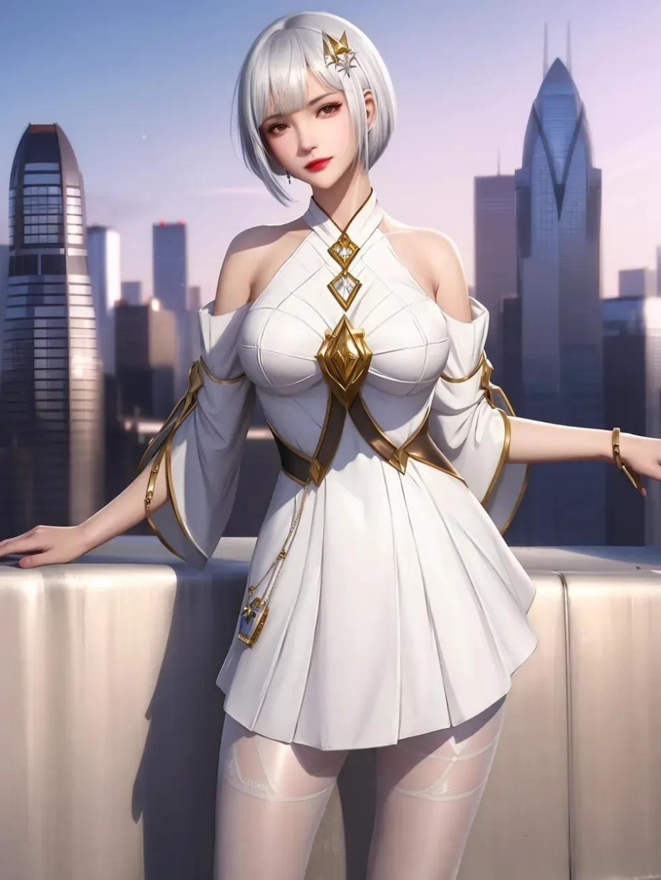 ai王者荣耀镜白衣cos