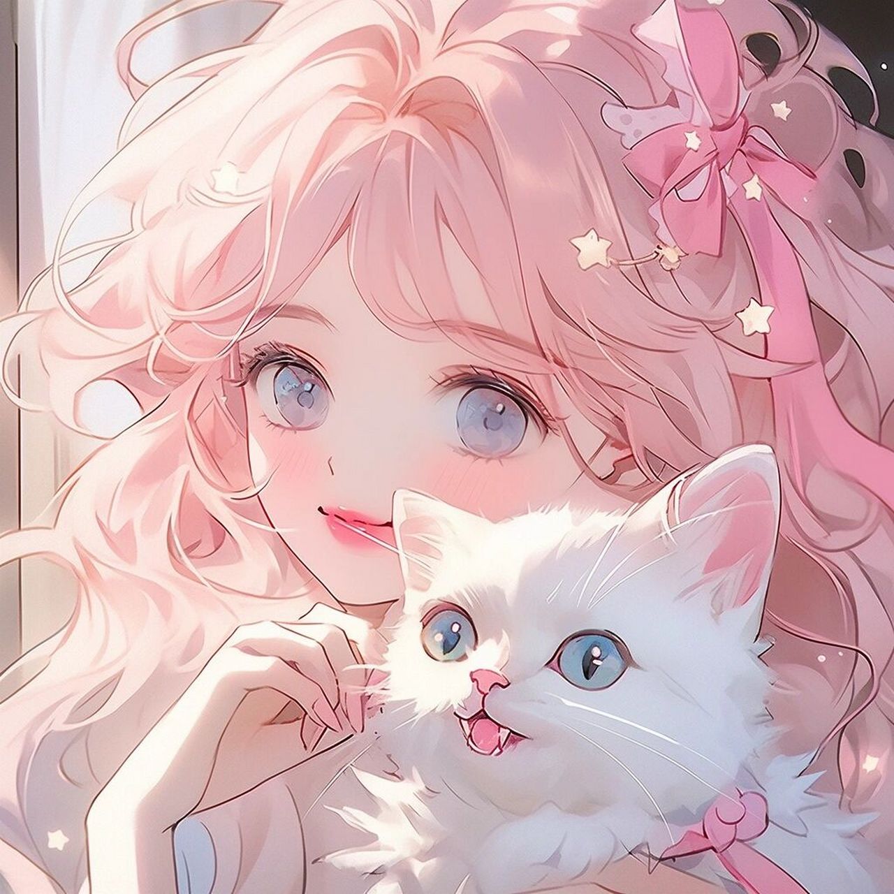 女生动漫头像系列10|猫猫会乖乖等你回家93 今天要记得早点回来摸摸