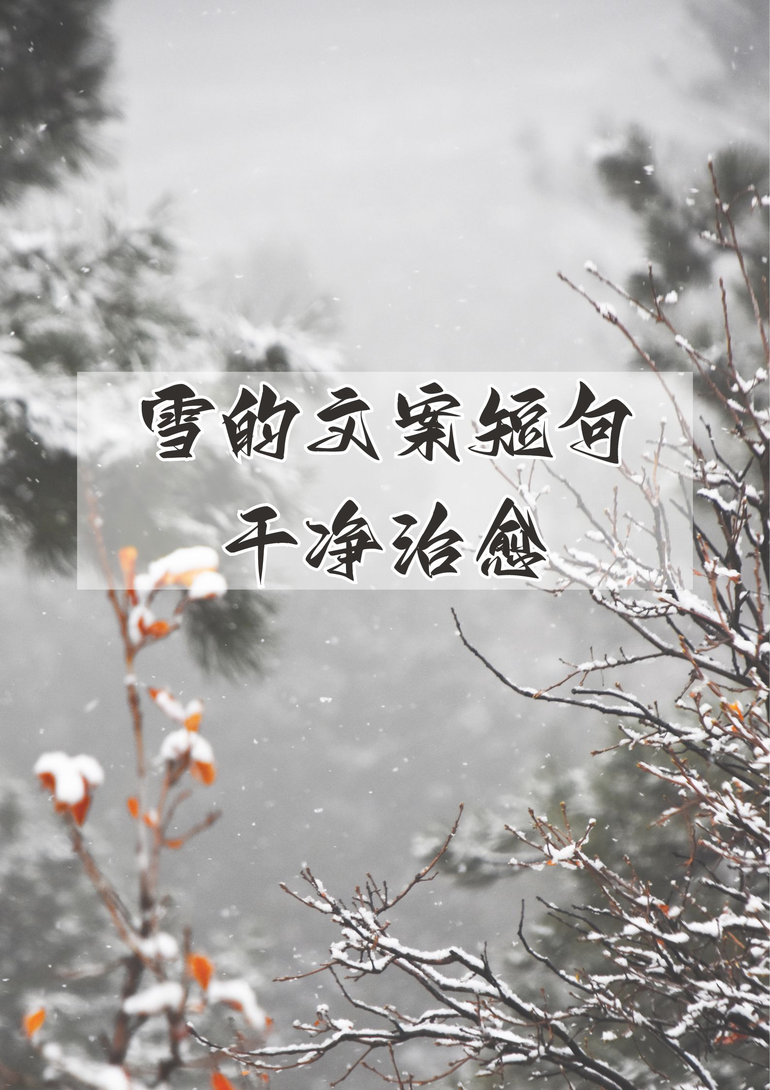 深夜雪景的文案图片