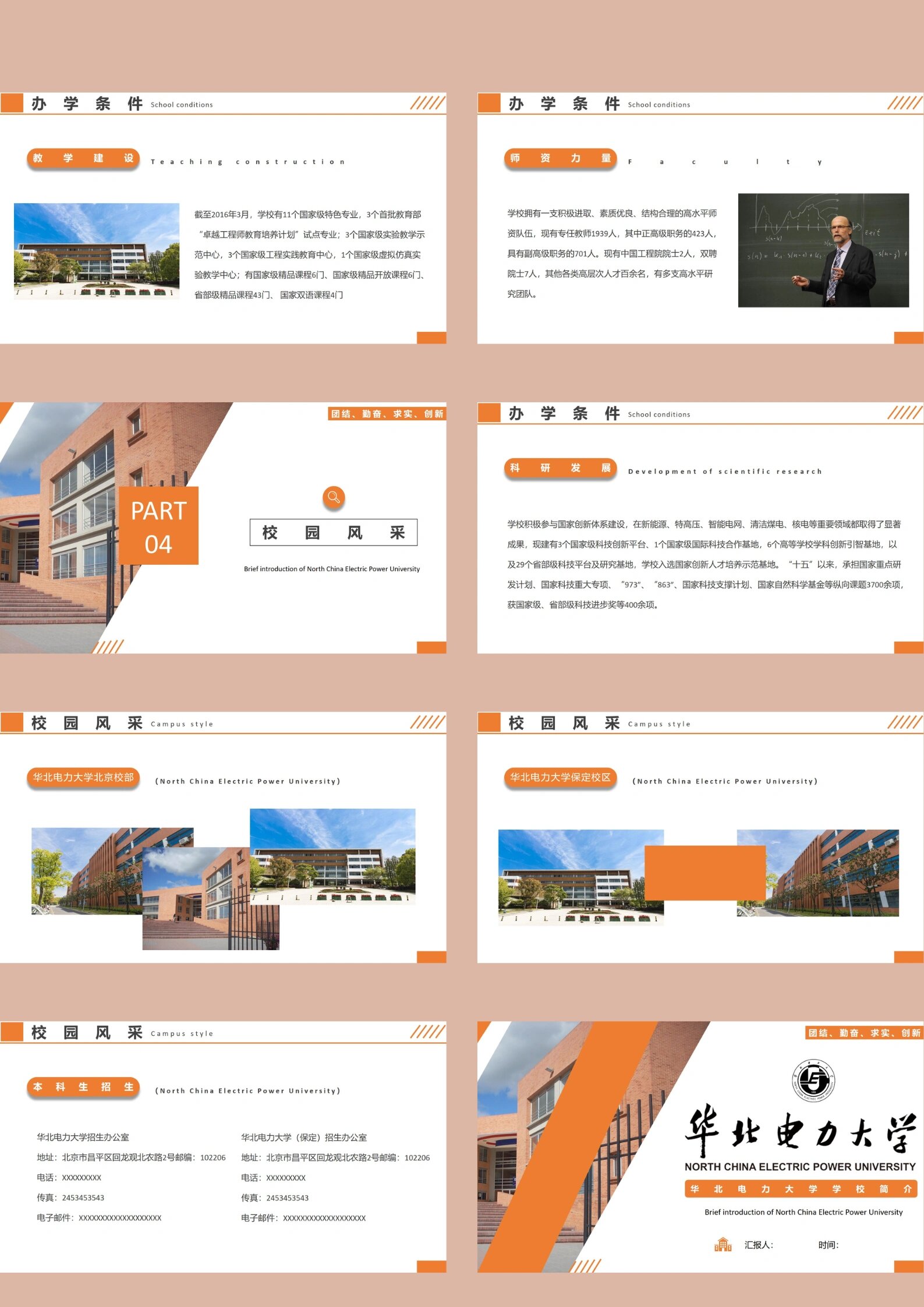 我的大学简介ppt模板