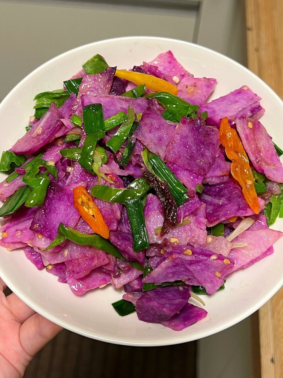 这个是不是一到冬天,江西人饭桌上常见[笑哭] 	 #脚板薯# #家常菜