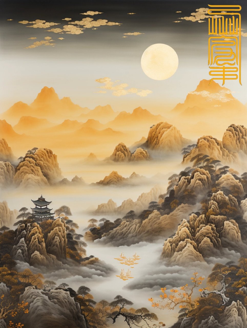 喜金水土 风景利事业背景