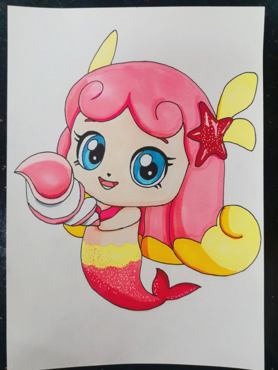 奇妙萌可系列之人鱼萌可 本人专业美术学校毕业,从事