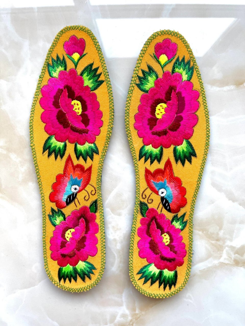 纯手工刺绣鞋垫|传承传统文化经典 七十多岁姥姥一针一线纯手工制作.