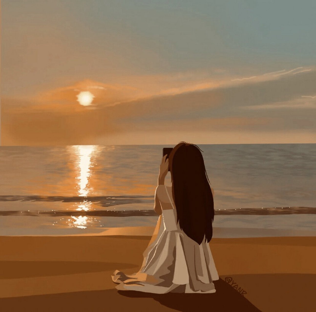 黄昏下94绝美情侣头像 超级好看的情侣头像,唯美 原图来自  感谢原