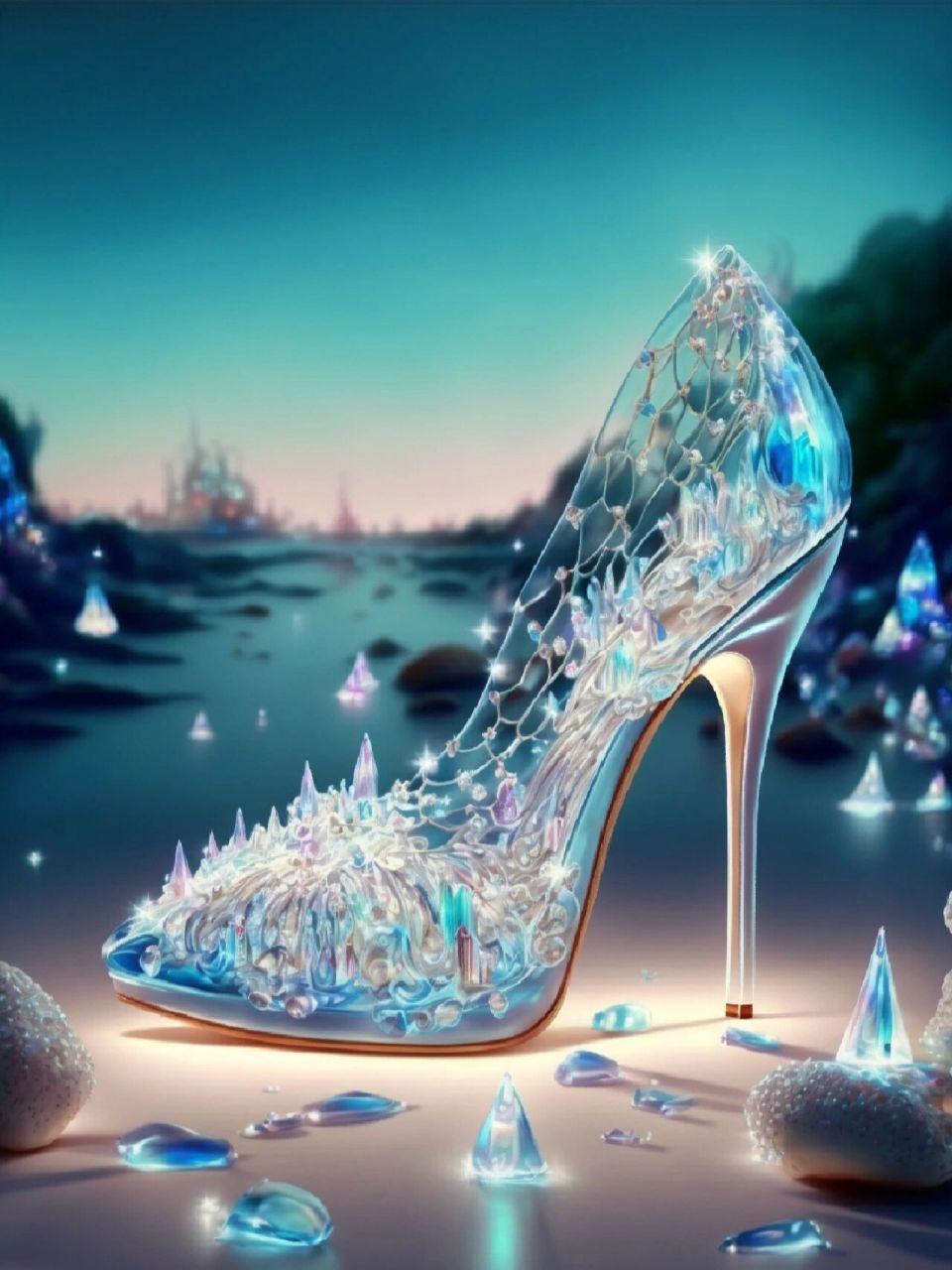 唯美梦幻水晶鞋