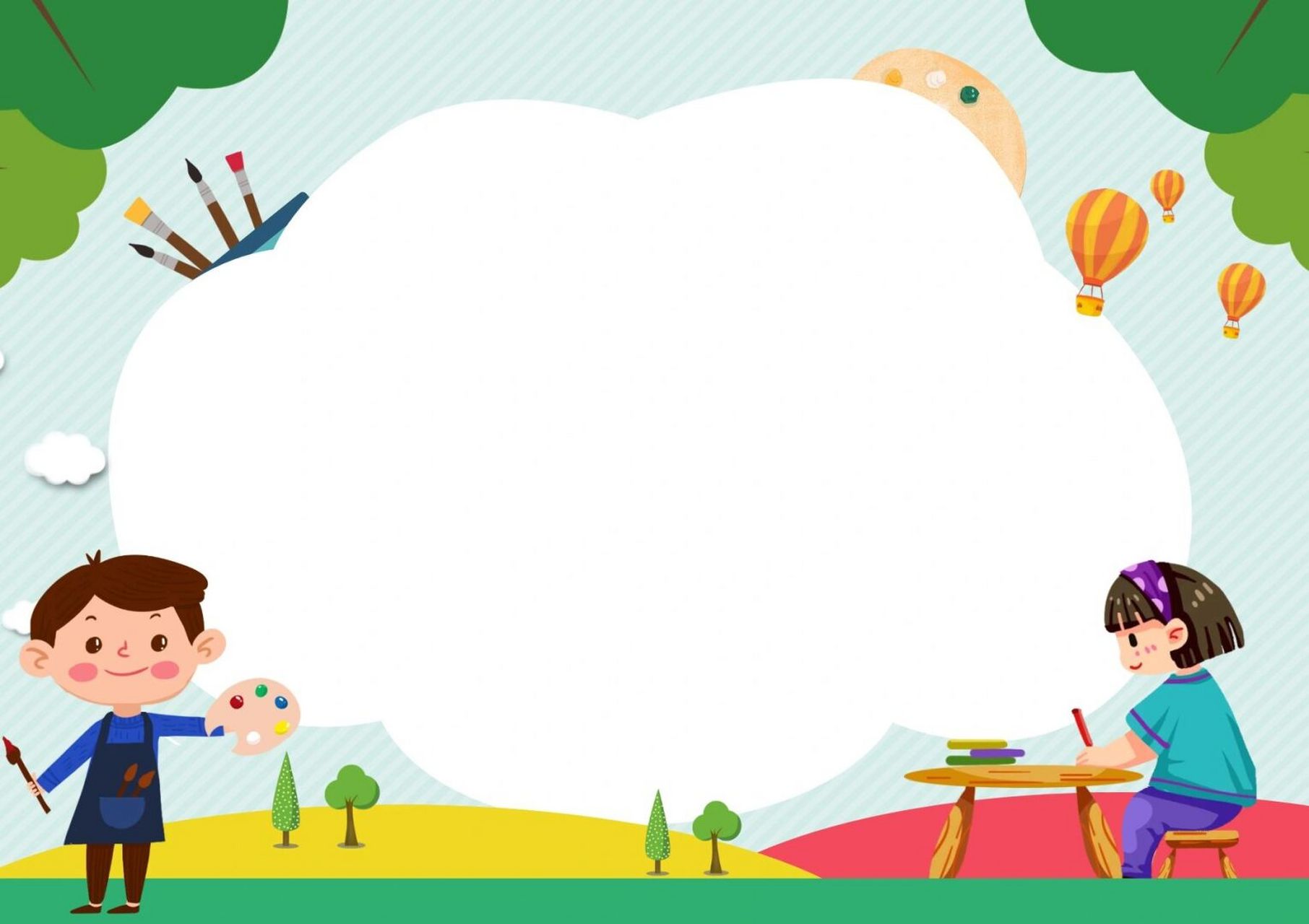 素材分享99高清可爱儿童人物卡通背景图 969696 哈喽~我是图