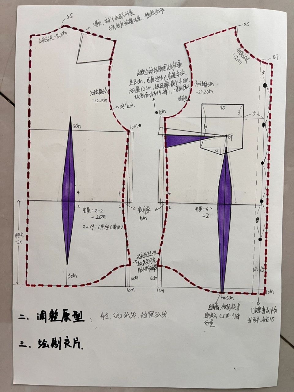 女衬衫原型结构图图片