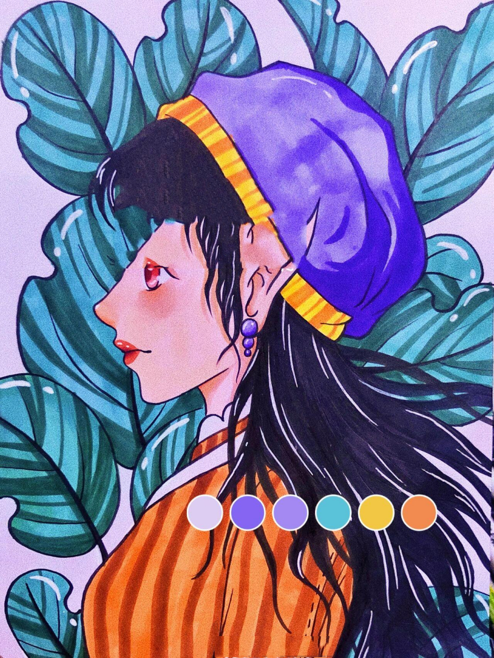 原创动漫正侧面女生头像 原创动漫女生   一小时搞定