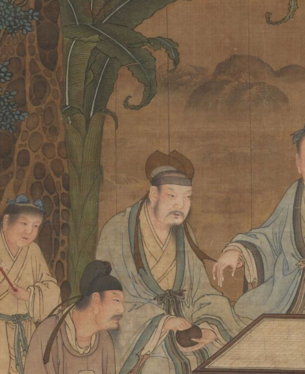 文人雅集丨宋 佚名 十八学士图之棋 #艺术# #汉服# #国画# 我是国风